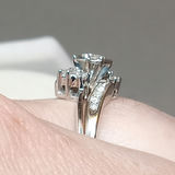 14K / Diamond Marquise Bypass Bridal Set (3+dwt) - thumbnail 12 of 15