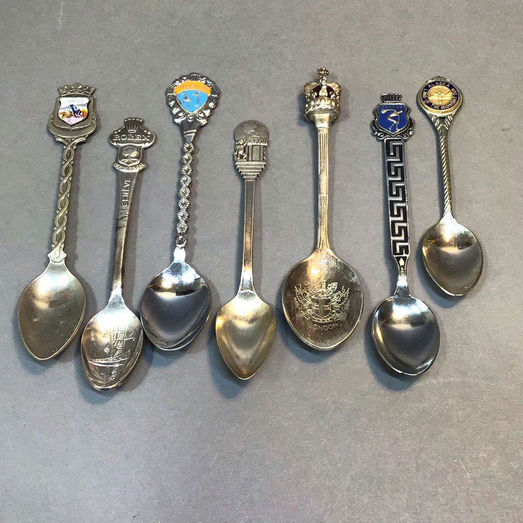 Sterling & Plate Souvenir Spoons (50+dwt) - image 12 of 19