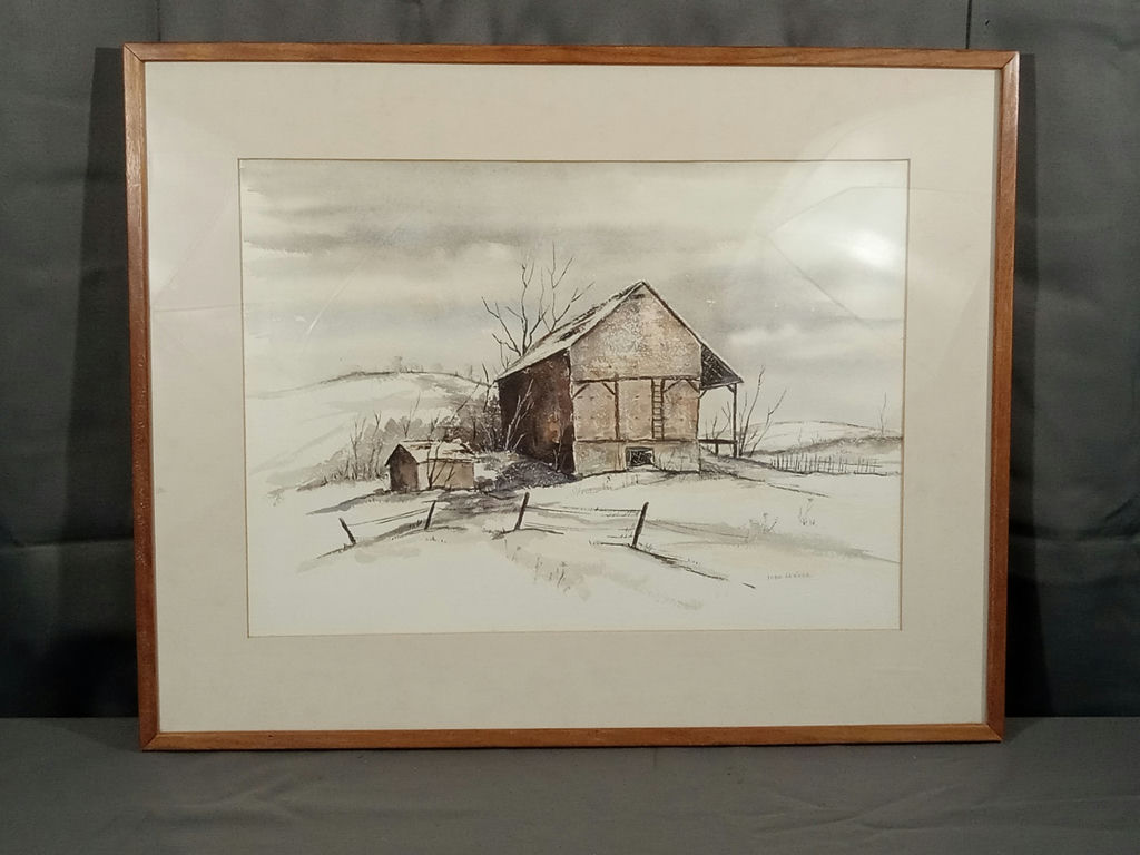 Framed Ivan Lenker Original Watercolor - image 1 of 7