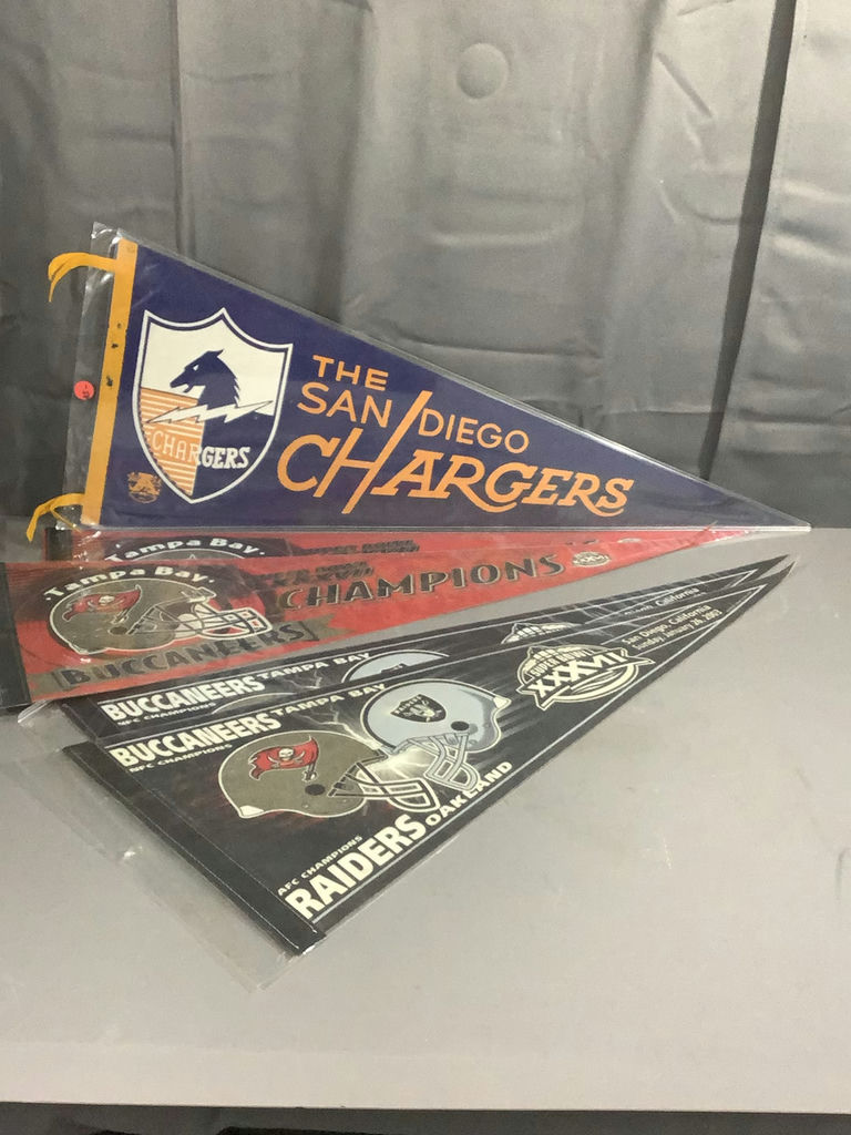 Vintage Football Pennants - Chargers / Buccaneers / Raiders - image 2 of 17
