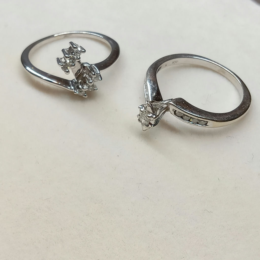 14K / Diamond Marquise Bypass Bridal Set (3+dwt) - image 6 of 15