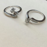 14K / Diamond Marquise Bypass Bridal Set (3+dwt) - thumbnail 6 of 15