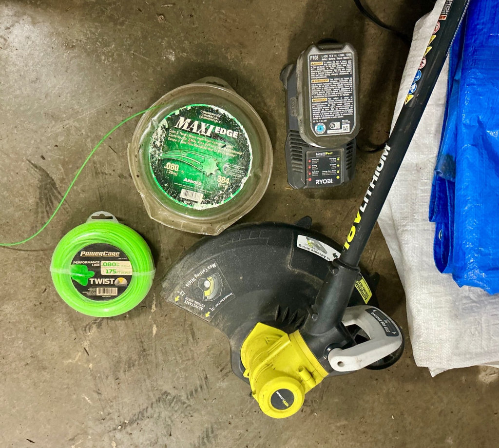 Cordless Ryobi string trimmer and more - image 3 of 3