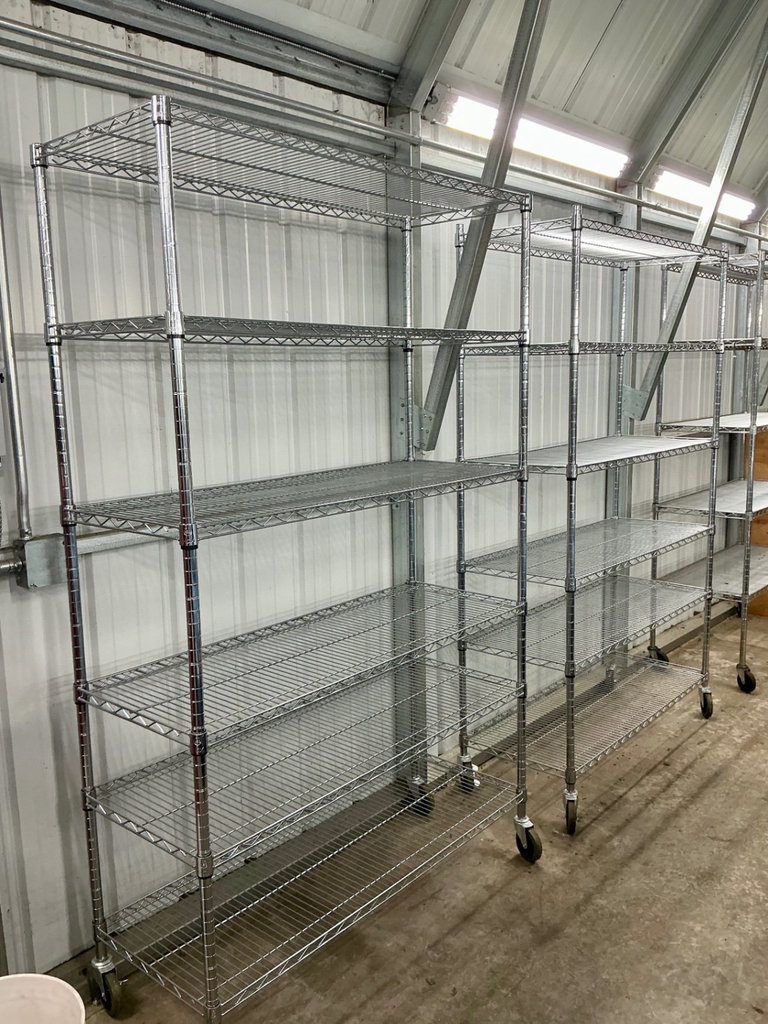 Chrome Wire Shelving Units on Casters - image 1 of 4