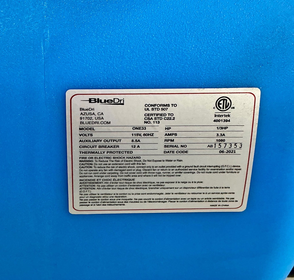 BlueDri ONE33 Portable Air Mover - image 3 of 4