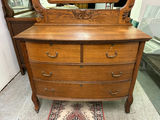 Antique 4 Drawer Dresser Tilt Mirror - thumbnail 2 of 6