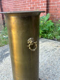 Vtg Brass Umbrella Stand Lion Head Ring Pulls - thumbnail 4 of 4