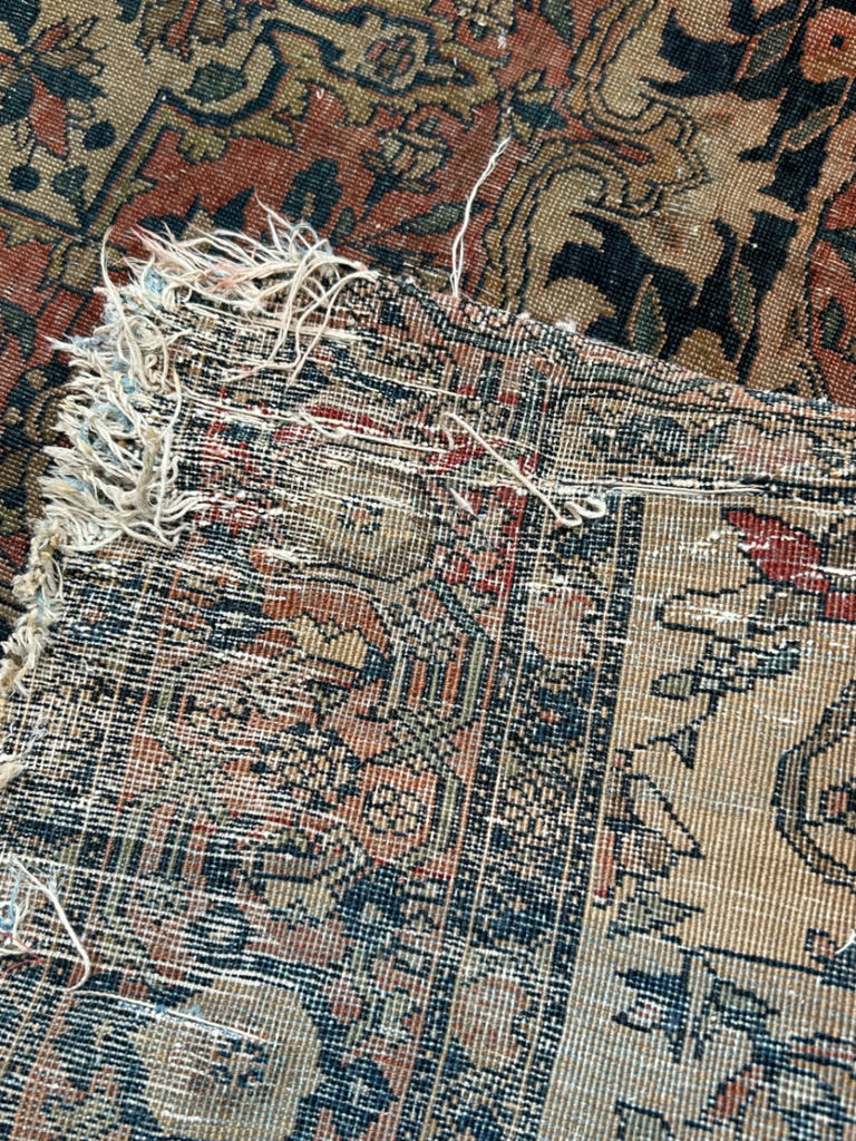 Persian Handwoven Area Rug Worn - image 3 of 7
