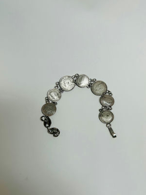 Sterling Silver Coin Bracelet King George VI  - Image 1 of 6