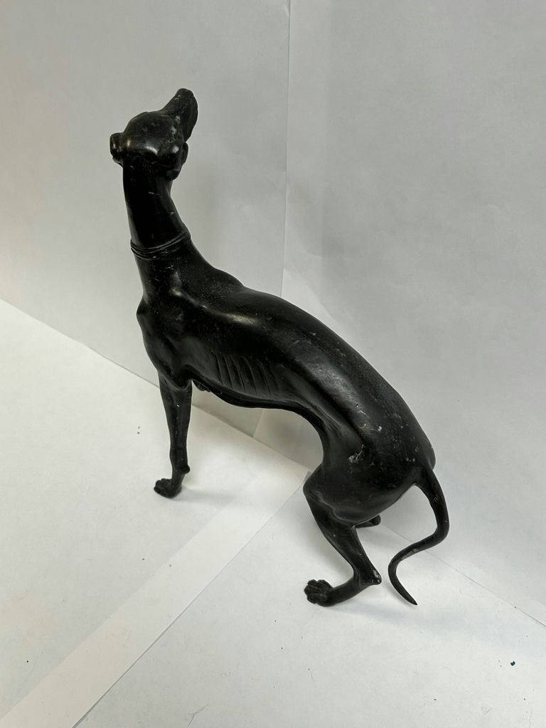 Bronze Grey Hound Dog Sculpture - image 6 of 7