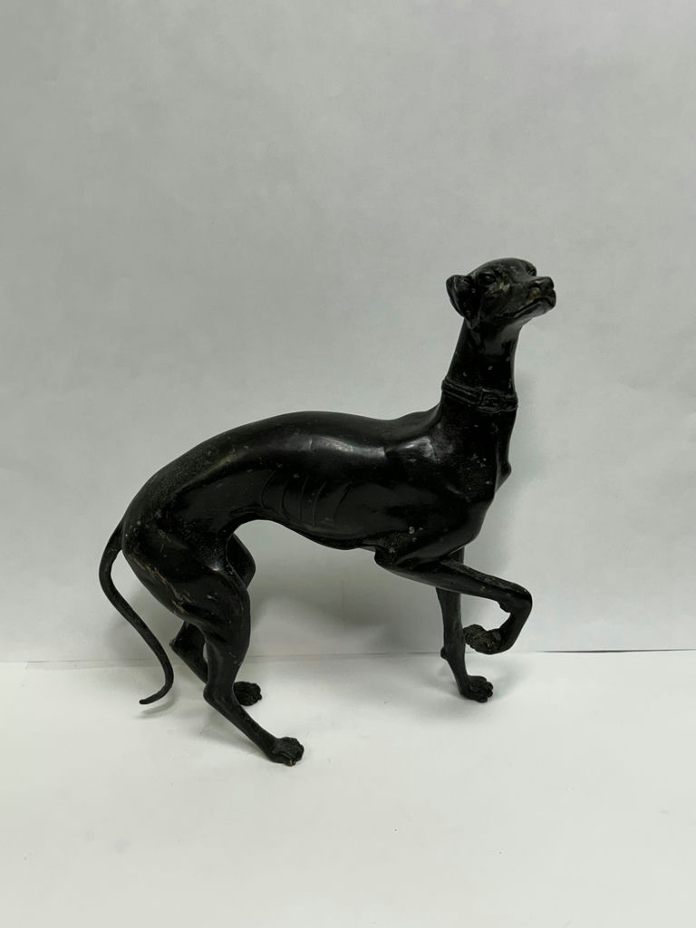 Bronze Grey Hound Dog Sculpture  - image 1 of 7