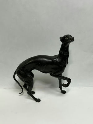 Bronze Grey Hound Dog Sculpture  - Image 1 of 7