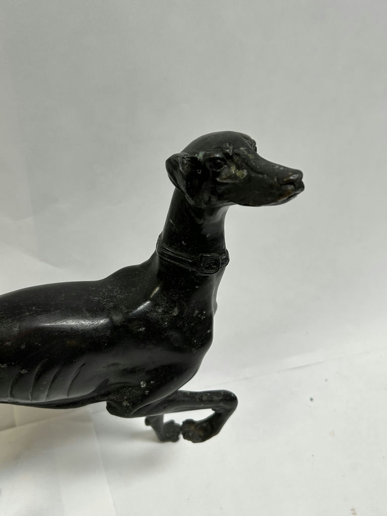 Bronze Grey Hound Dog Sculpture - image 3 of 7