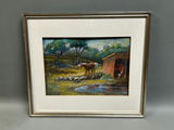 Signed Pastel Landscape & Horses - thumbnail 3 of 6