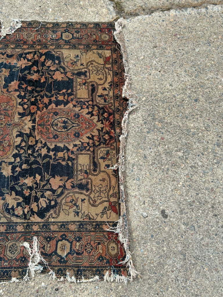 Persian Handwoven Area Rug Worn  - image 4 of 7