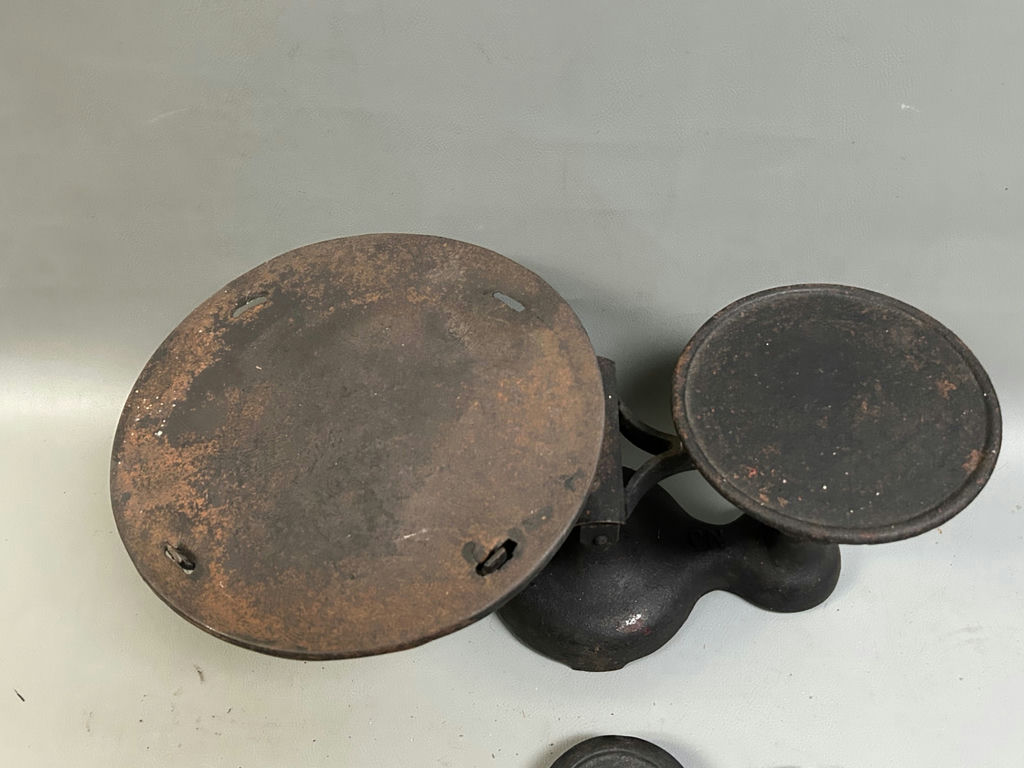 Antique French Cast Iron Balance Scale - image 3 of 7