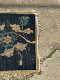 Chinese Export Handwoven Wool Mat Worn  - thumbnail 4 of 5