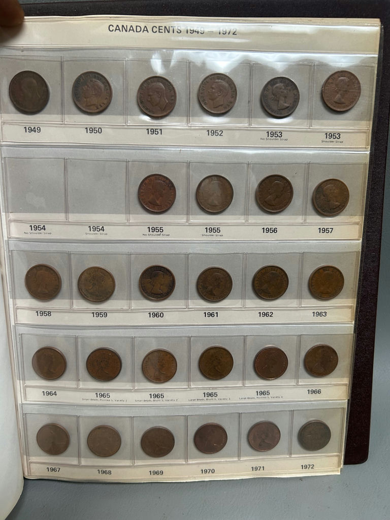 Album of Canadian 1 Cent and Half Pennies  - image 5 of 6