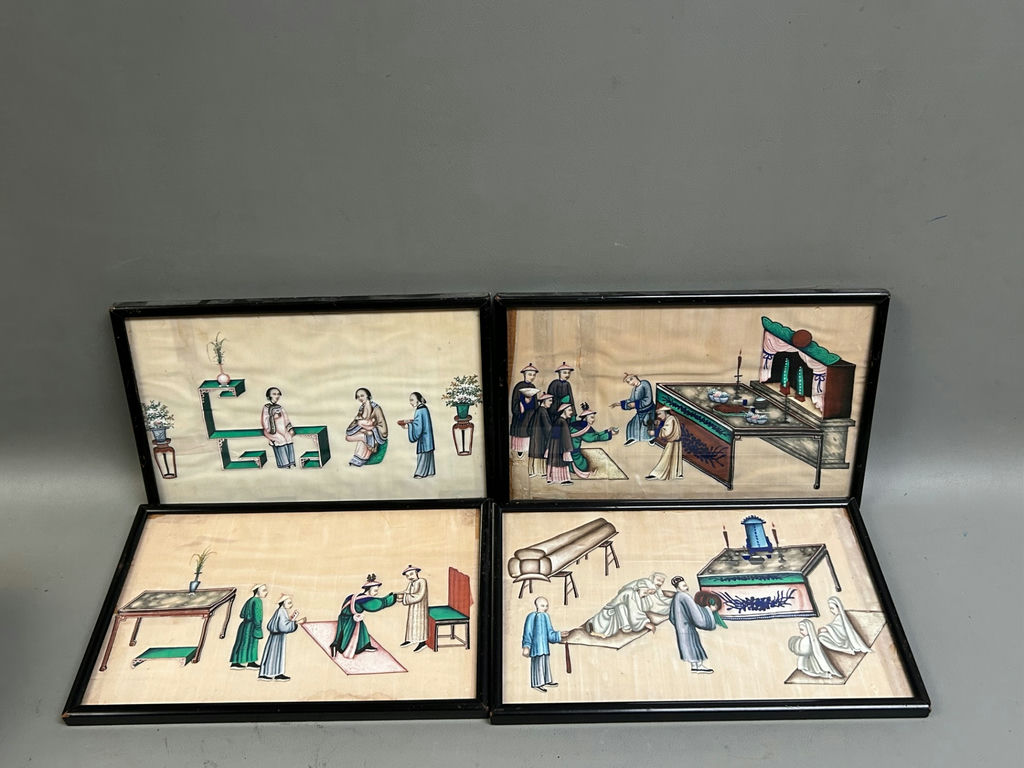 Chinese Export Gouache Paintings on Rice Paper  - image 1 of 3