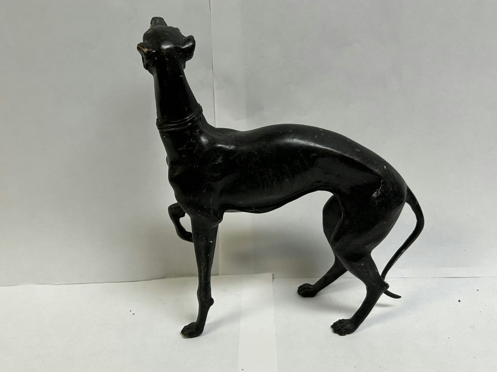 Bronze Grey Hound Dog Sculpture - image 7 of 7