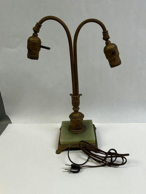 Vintage Onyx & Brass Lamp  - Image 1 of 7