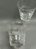 Signed Stuart Crystal Glasses R.M.S. Queen Elizabeth 1940-1968 Made in Enlgand - thumbnail 5 of 8