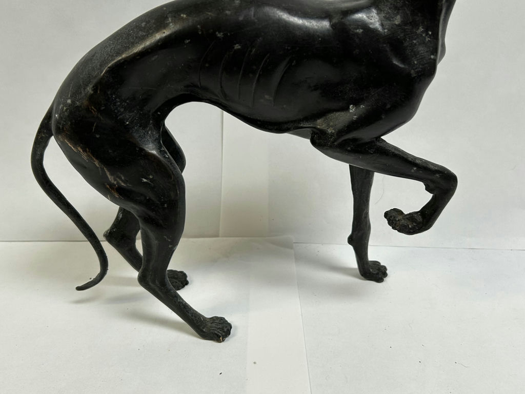 Bronze Grey Hound Dog Sculpture - image 4 of 7
