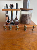 Pipes, tobacco jar, lighter, and small brass figurines - thumbnail 2 of 2