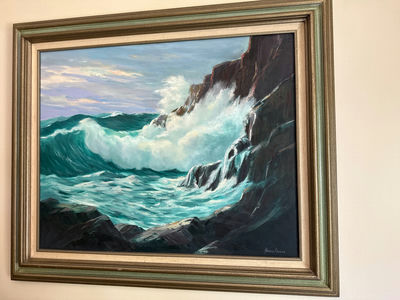 Seascape with Waves and Rocks - Image 1 of 3