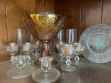 Carnival glass Assorted glassware and decorative plate with iridescent centerpiece - thumbnail 2 of 4