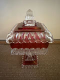 Westmoreland Red Crystal Square Candy Dish with Lid - thumbnail 2 of 3