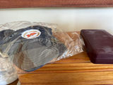 JR-branded hat, maroon case with scissors, and wooden storage box - thumbnail 2 of 5