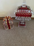 Red Crystal Gift Box and Westmoreland Covered Pedestal Dish Set - thumbnail 1 of 2