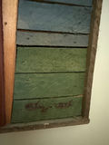 Two White Birds on Rustic Wood Panel Signed - thumbnail 2 of 3