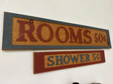 Vintage Motel Room and Shower Signs - thumbnail 2 of 2