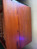 Wooden rolling cabinet with drawer and slatted shelves - thumbnail 3 of 4