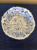 Vintage Asian ceramic Blue and white porcelain bowl - thumbnail 2 of 3