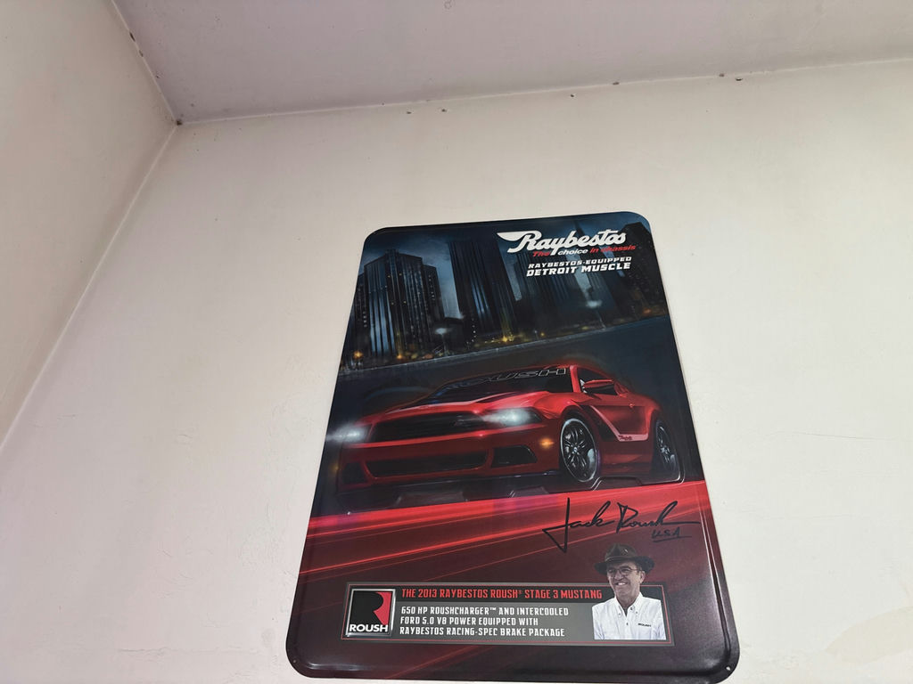 Raybestos race car poster sign - image 2 of 2