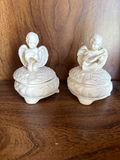 Pair of porcelain angel keepsake boxes - thumbnail 1 of 3