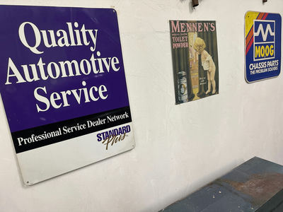 Vintage automotive advertising signs - Image 1 of 2