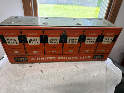 Vintage Delco-Remy automotive parts storage box - Image 1 of 3