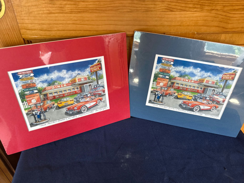 Mendon Diner - Pair of framed vintage diner car art prints - image 2 of 4