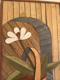 Wooden mosaic flower in a basket - thumbnail 2 of 3