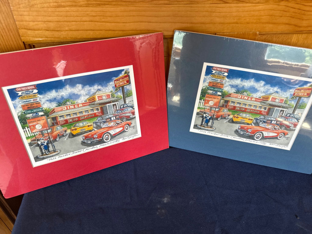 Mendon Diner - Pair of framed vintage diner car art prints - image 3 of 4