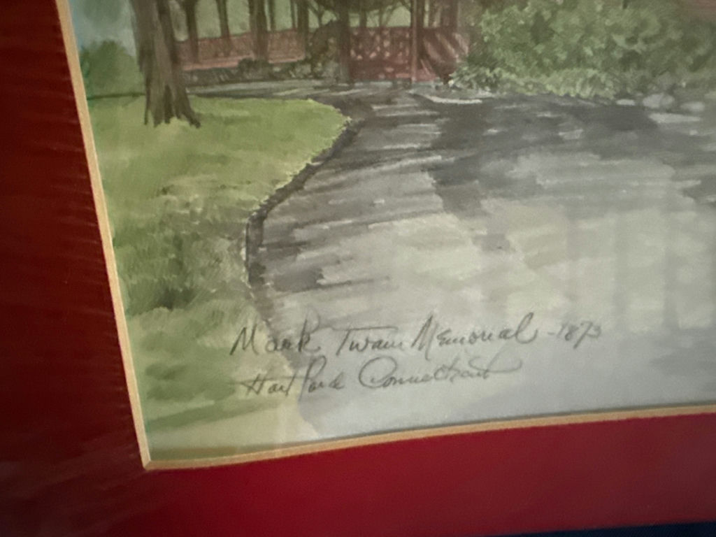 Framed print of a red house with wraparound porch - image 2 of 3