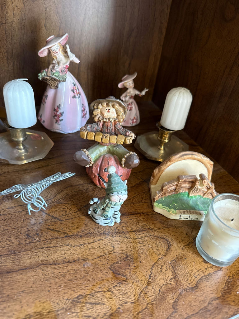 Assorted decorative figurines and candle holders - image 2 of 3