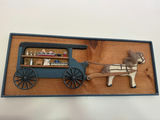 Horse-drawn Wagon Wall Plaque with Miniature Groceries - thumbnail 1 of 2