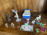 Assorted glass figurines, jewelry box with rings, vintage pencil sharpener - thumbnail 2 of 7