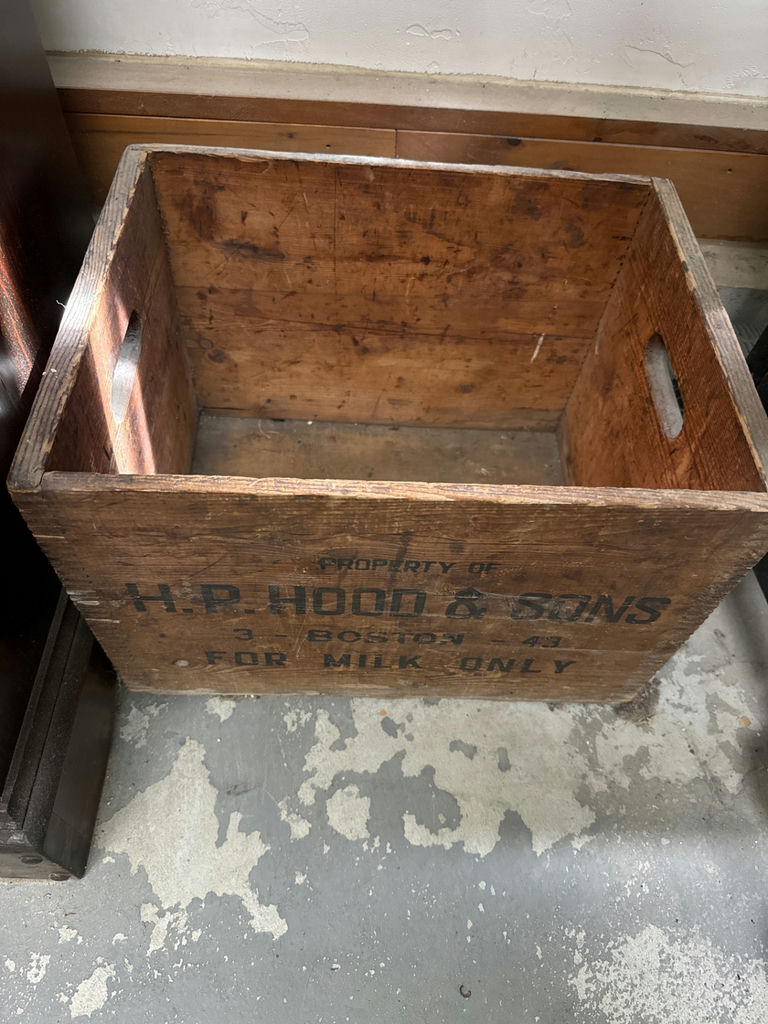 Vintage wooden milk crate - image 2 of 2