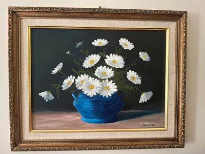 Arnold Banning - Daisies in a Blue Vase - Image 1 of 2